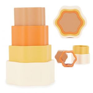 Bieco Tour &agrave; empiler enfant fleur silicone Chocolate Bliss