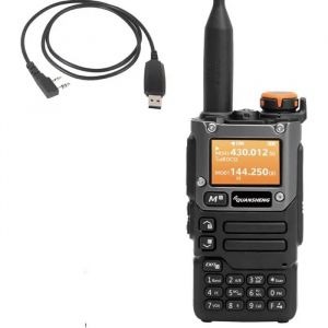 QUANSHENG UVK5(8) Walkie Talkie Ham 5W - Radio Portable 200 Canaux AM/FM/DTMF, &Eacute;cran LCD, VOX, C&acirc;ble USB Inclus.