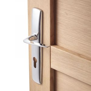 Inspire 2 poignées de porte Acier trou de cylindre, acier entraxe 195 mm