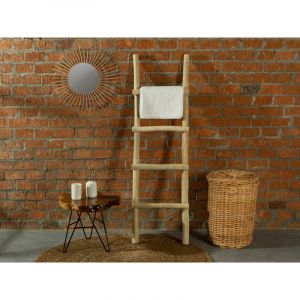 Porte serviettes &eacute;c lle en teck m if avec 4 barreaux Coloris naturel FODNA