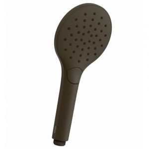 Pommeau de douche avec tête arrondie à trois fonctions finition de couleur noir bronze TRES