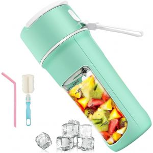 Blender &eacute;lectrique portable Smoothie 0,34L 55W avec Type-C rechargeable vert AQ0848 VENDOS85