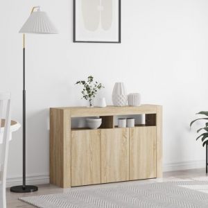 VidaXL Buffet Chêne sonoma 116 x 30 x 75 cm Bois d'ingénierie