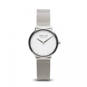 Bering Montre 15730-004 - Boîtier acier brillant cadran gris bracelet acier milanais Femme