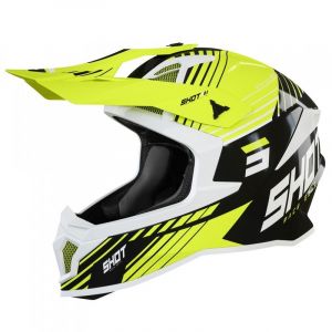 Shot Casque Motocross Lite Fury S Black / Neon Yellow / White Glossy