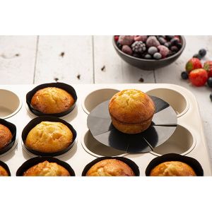 Nostik Feuille de cuisson antiadhésive moule muffins set de 12