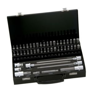 Bahco Coffret de douilles et embouts 6 pans, XZN et Torx, 49 pièces - BE5049T