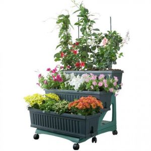 AC-D&eacute;co Kit 3 jardini&egrave;res - ORTO DI BAMA - 80 cm - Vert