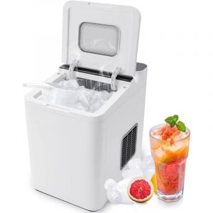 Machine a Glacons 15 KG 24 H Machine a Glace avec Controle de Ecran LED Tactile et Auto Nettoyage Blanc