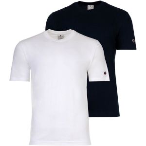 Champion Legacy-Icons 2 Pack Crewneck T-Shirt, Blanc (WW001), XXL (Lot de 2) Homme