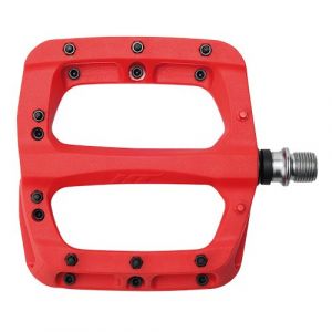 HT Components PA03A Pédales Plates Nylon renforcé Mixte Adulte, Rouge