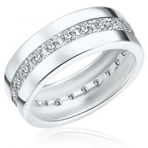 Rafaela Donata Bague d'alliance pour Femme en 925/- Argent sterling Oxyde de zirconium