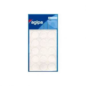 Agipa 111830 - Étui de 462 pastilles adhésives, diam. 8 mm, blanc