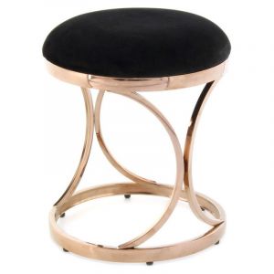 Prix Tabouret Design Weyda 49cm Noir & Or Rose