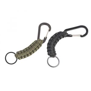 Semptec : 2 porte-clés en paracorde avec mousqueton et corde 1,2 m