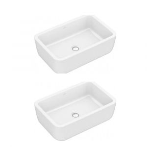 Image de Villeroy & Boch IDEAL STANDARD Lot de deux vasques à poser rectangles Architectura - Blanc