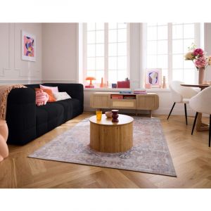 Image de Suzano - canap&eacute; 3 places - en tissu mailles 3D - Noir