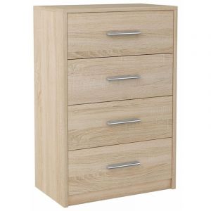 Commode BODO 60cm 4S SONOMA 4 tiroirs étagère