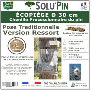 Tout Pour Les Nuisibles - SoluPin Collier &Eacute;COPI&Egrave;GE &Oslash;30 cm Version Ressort