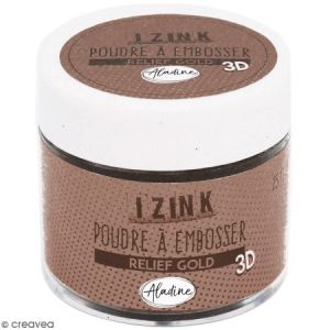 Image de Aladine IZINK Poudre A Embosser CUIVRE-25 ML, Cuivre, Universal