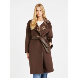 Guess Manteau LUDOVICA LOGO WRAP COAT - Couleur S,M,L,XL - Taille Marron