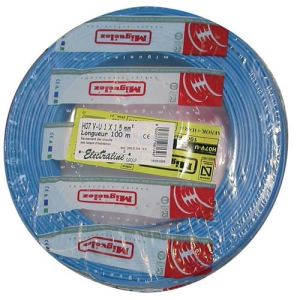 Image de Electraline 1010101B - Câble rigide H07V-U 1x1.5 mm² bobinot 100 m
