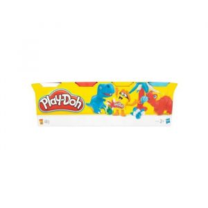 Play-Doh Lot de 4 pots de pate a modeler 448 g - couleurs jaune rouge blanche bleu -
