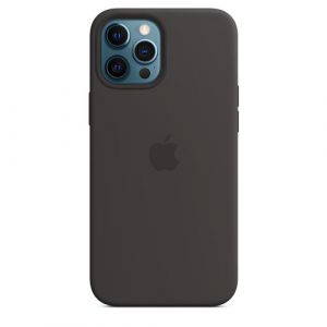 Apple Coque iPhone 12 Pro Max Silicone noir MagSafe