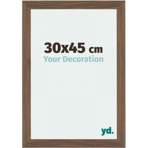 Yd. - Your Decoration - 30x45 cm - Cadres Photo en mdf Avec Verre acrylique - Anti-Reflet - Excellente Qualit&eacute; - Noyer Fonc&eacute; - Cadre Decoration
