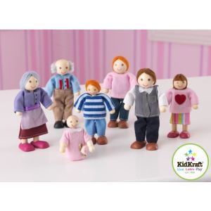 Image de KidKraft 65202 - Famille de 7 poupées