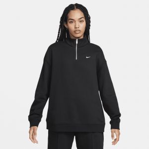 Image de Nike Swoosh Fleece 1/4 Zip - Black/Sail, Black/Sail - Taille M