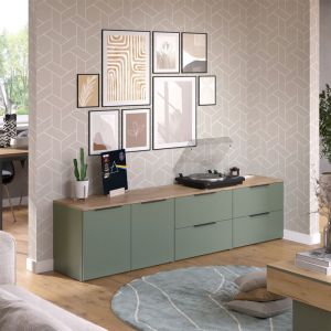 Meuble-paroi Wido, Vert, 3 parties, Vicco