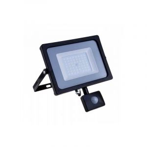 Image de V-TAC 30W avec détecteur de Mouvement Projecteur LED de sécurité extérieur étanche avec Samsung LED Noir Corps Gris Verre IP65 3000K Blanc Chaud 2550 Lumens