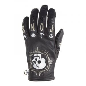 Helstons Gants cuir femme Grafic noir (skull)- T7