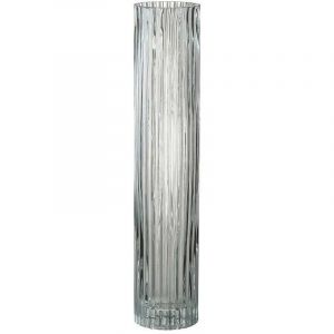 Vase Design "Lignes Verre" 40cm Transparent Prix