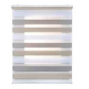 Store Jour/Nuit, store enrouleur en tissu double, Tricolore, 140 x 250cm