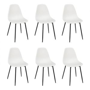 Lot de 6 Chaises "Gustav" 87cm Blanc