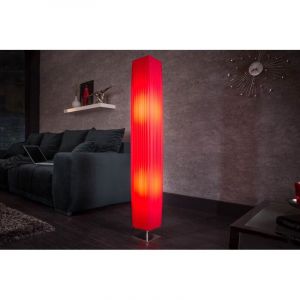 Meubler Design - Lampadaire Design Moderne Paris 120cm Rouge Abat-jour Plissé Lampadaire, Style, 15 x 15 x 120 cm