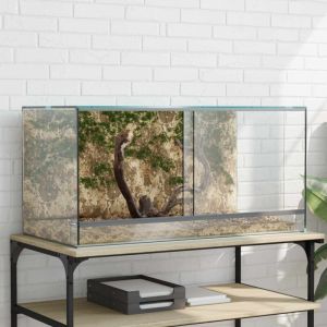 VidaXL Habitats pour reptiles et amphibiens Blanc 80 x 40 x 40 cm