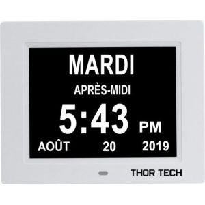 Image de Horloge Calendrier LED DC8010 8 s Grande Police Alarme Pour les personnes âgées / Alz imer et les enfants