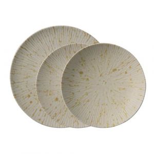 SAMBONET ARTHUR KRUPP Ensemble de 12 assiettes Golden Ray