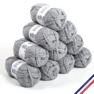 Pelotes de Laine - BERGERE DE FRANCE - Barisienne 7 - 100% Acrylique - Couleur Menhir - Lot de 10