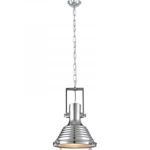 Image de Lampe Suspension Industriel "Expiria" 40cm Chrome Prix