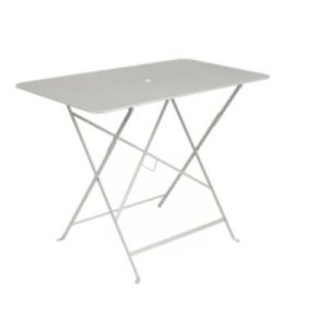 Fermob Table pliante Bistro / 97 x 57 cm - 4 personnes - Trou parasol gris en métal