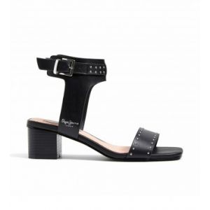 Pepe Jeans London Romy Metal, Sandale à Talon Femme, 999BLACK, 39 EU