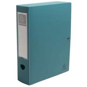 Exacompta Réf. 89370E - Carton de 6 boîtes de classement avec fermeture à pression Skandi - en PP recyclé rigide - dos 8 cm - dim 25 x 33 cm - PP recyclé Skandi - pour A4 - couleurs assorties