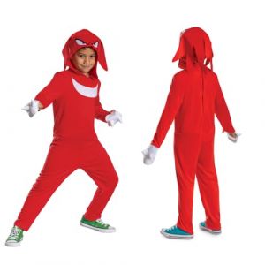 Sonic le H&eacute;risson - D&eacute;guisement Sonic Knuckles pour Enfants - Taille M (7-8 Ans) - Licence Officielle - Costume Gar&ccedil;on pour Halloween, Carnaval ou Jeu de R&ocirc;le