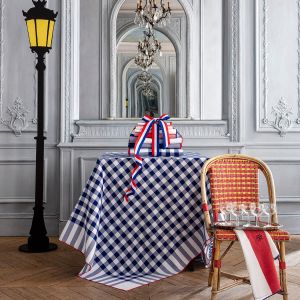 Le Jacquard Français Nappe en coton tricolore 150 x 150