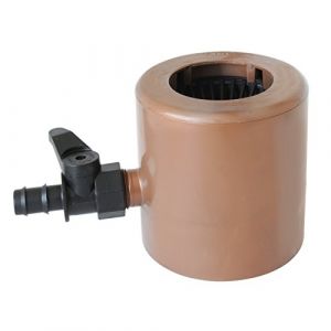First Plast RAPF186R RAPF186R-Y Récupérateur d'eau de Pluie avec Pare-Feuilles et Valve Porte-Caoutchouc, Marron, Effet cuivré, ø 63-80-100 mm