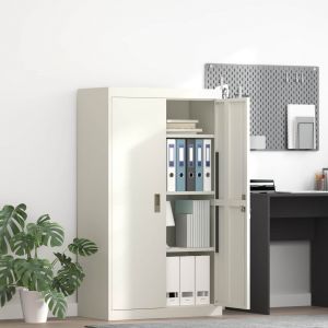 VidaXL Armoire de rangement avec stockage 2 pcs Blanc 80 x 40 x 140 cm